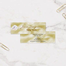 Elegant Pearlescent Gold Texture  Profile Card