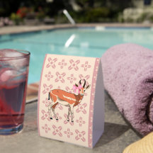 Elegant Pink Doe-patterned Christmas