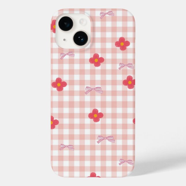 Elegant Pink Floral Phone Case (Verso)