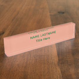 Elegant pink &green custom name