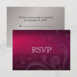 Elegant Plum | Cartão de Resposta de Aniversário d