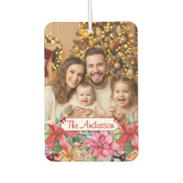 Elegant Poinsettia Floral Border Custom Photos