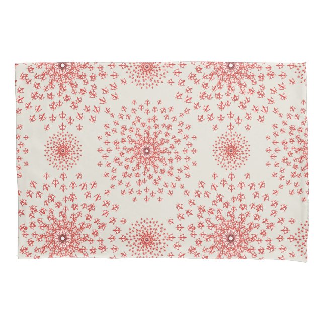 Elegant Red Mandala Geometric Bedroom & Home Texti (Frente)