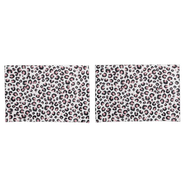 Elegant Rose Gold Black Leopard Pattern (Frente - conjunto)