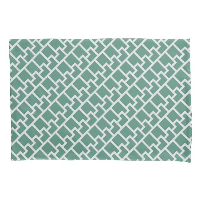 Elegant Sage Green Geometric Pattern (Frente)