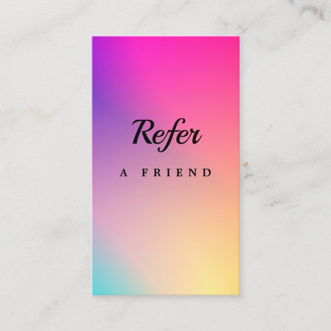 Elegant Salon & Spa Referral Card (Frente)