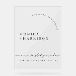 Elegant Script Wedding Welcome Framed Print