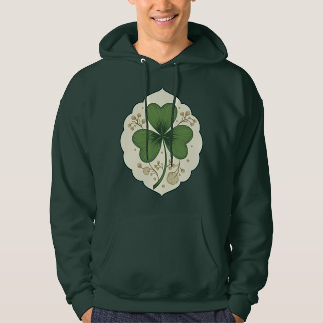 Elegant Shamrock St Patrick’s Day - Moletons (Frente)