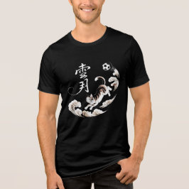 Elegant Soaring Cat T-Shirt - Cultural Art Style