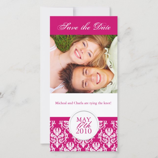 Elegant Summer Save the Date Cartões de fotos (Frente)