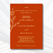 Elegant Terracotta Bible Verse Christian Wedding
