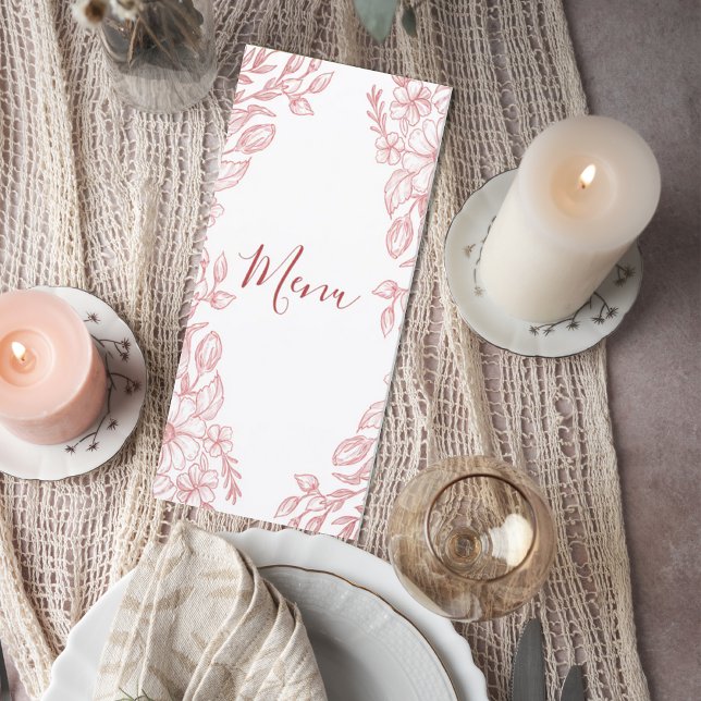 Elegant Terracotta Minimalist Wedding Menu (Criador carregado)
