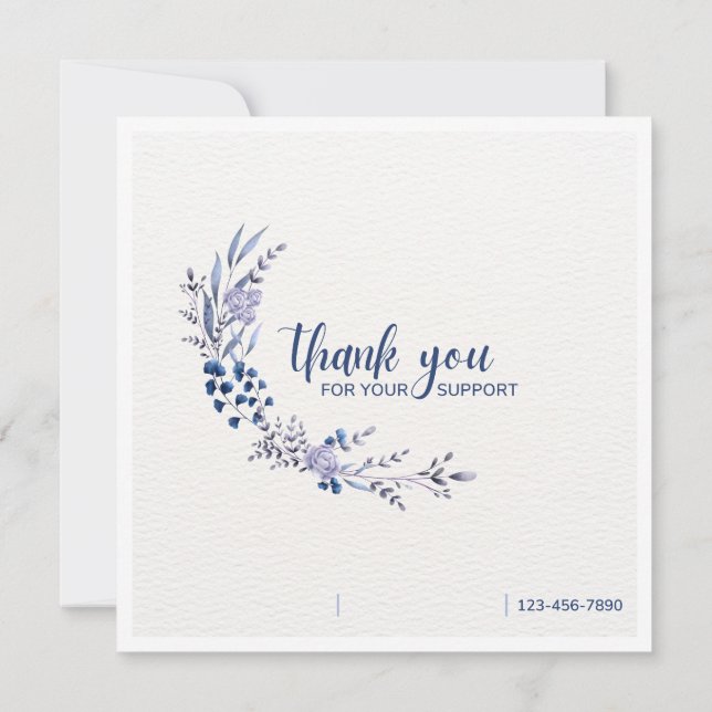 Elegant Thank You Card (Verso)