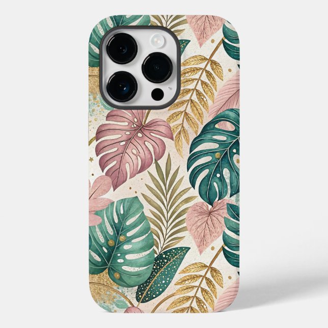 Elegant Tropical Monsteras Boho (Verso)
