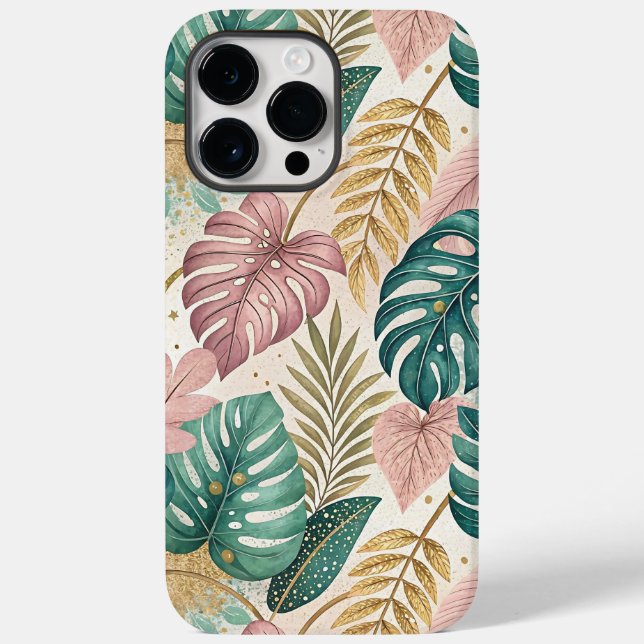 Elegant Tropical Monsteras Boho (Verso)