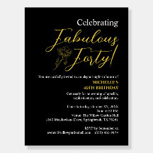 Elegant Vintage Fabulous Forty Birthday Party