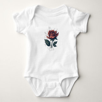Elegant Vintage Rose – Floral Art T-Shirt Design