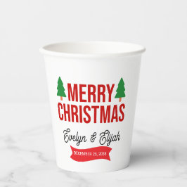 Elegant White Red Green Holiday Celebration Paper 