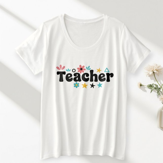 Elegant White Short Sleeve T-Shirt for Women (Criador carregado)