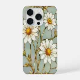 Elegant Wildflower iPhone Cover with Stained Glass