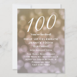 Elegante 100º Convite De Aniversário Para Ela