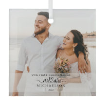 Elegante 1rua de Natal Casado Como Sr. e Sra. Phot