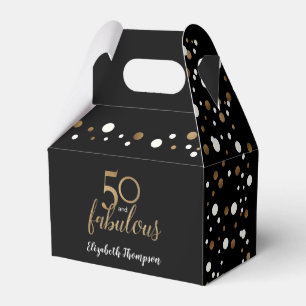 Elegante 50 e fabulosa caixa de aniversário Doura