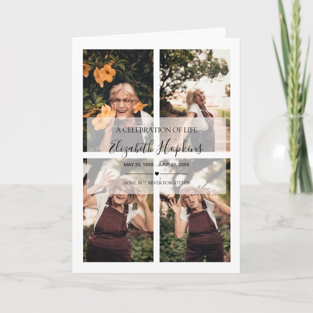 Elegante 5 Foto de Celebração do Programa de Vida  (Frente)