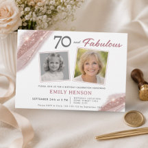 Elegante 70 e Fabuloso Convite de Aniversário em R