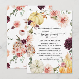 Elegante Abóbora Floral | Chás de Bebê de Outono