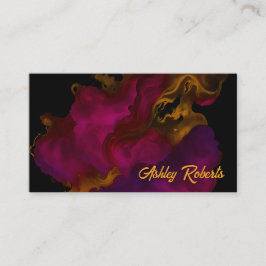 Elegante abstrato velvet Cartão de visita de aquar
