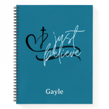 Elegante Acredite no notebook espiral