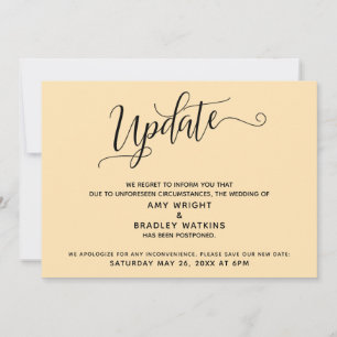 Elegante Adiou Anúncio de Casamento Pale Peach