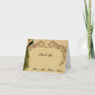 Elegante Agradecimento de Casamento Sofisticado co
