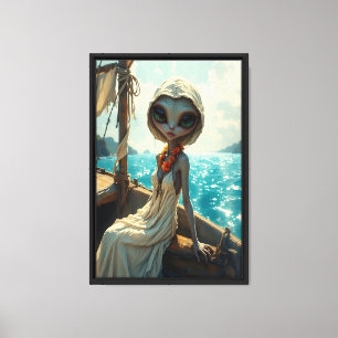 Elegante Alienígena de Arte Canvas de Fantasia de