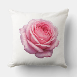 Elegante Almofada de Lançamento Floral Rosa