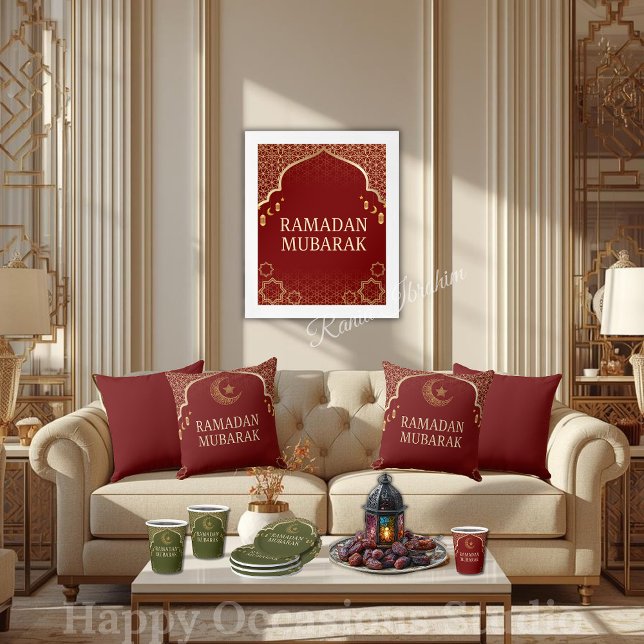 Elegante Almofada de Lançamento Ramadan Mubarak (Criador carregado)