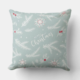 Elegante Almofada de Natal com Pinheiro e Letra