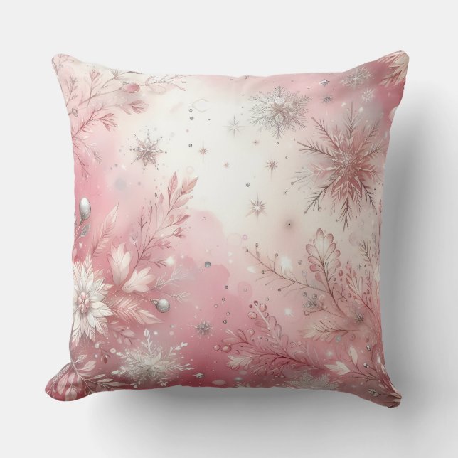 Elegante Almofada de Natal Roxa  (Frente)