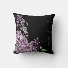 Elegante Almofada Exterior Floral Botânica Lilás R