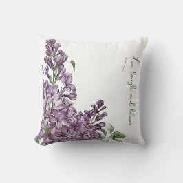 Elegante Almofada Exterior Floral Botânica Lilás R