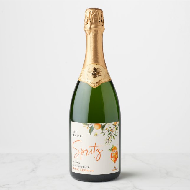 Elegante Amor à Primeira Spritz' Chá de Noiva  (Frente)