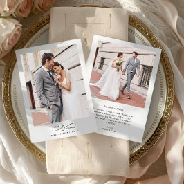 Elegante Amor Mínimo e Agradecimento Casamento 2 F
