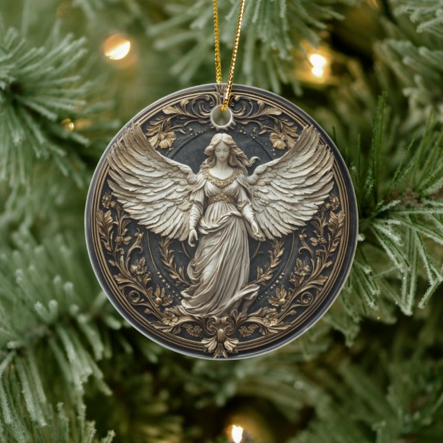Elegante Anjo da Guarda Enfeite de Natal (Árvore)