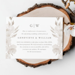 Elegante Anúncio de Adiamento de Casamento com Fot
