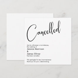 Elegante, Anúncio de Casamento Cancelado Simples