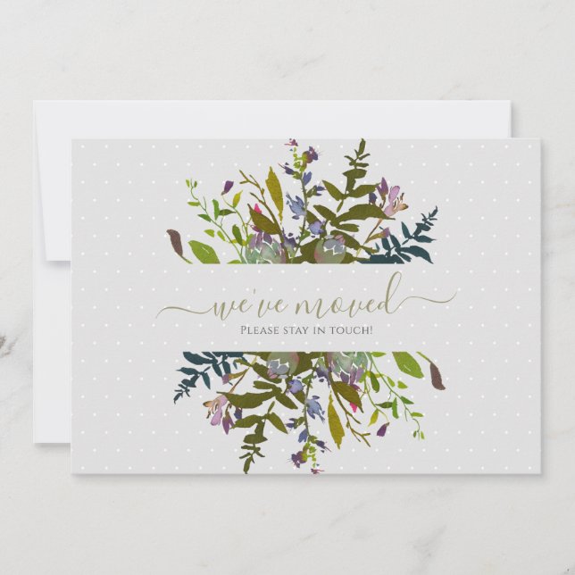Elegante Anúncio de Mudança com Floral e Letra Cur (Frente)