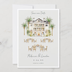 Elegante Anúncio de Noivado Save The Date 