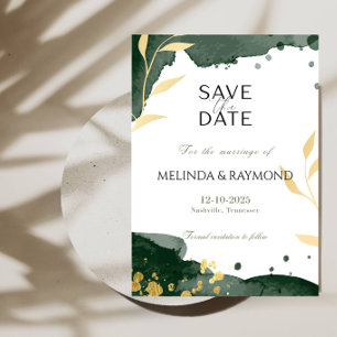 Elegante anúncio de Save the Date para casamento