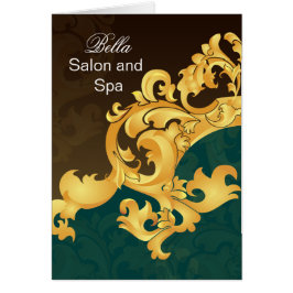 elegante aqua floresce Negócios Obrigado Cartões